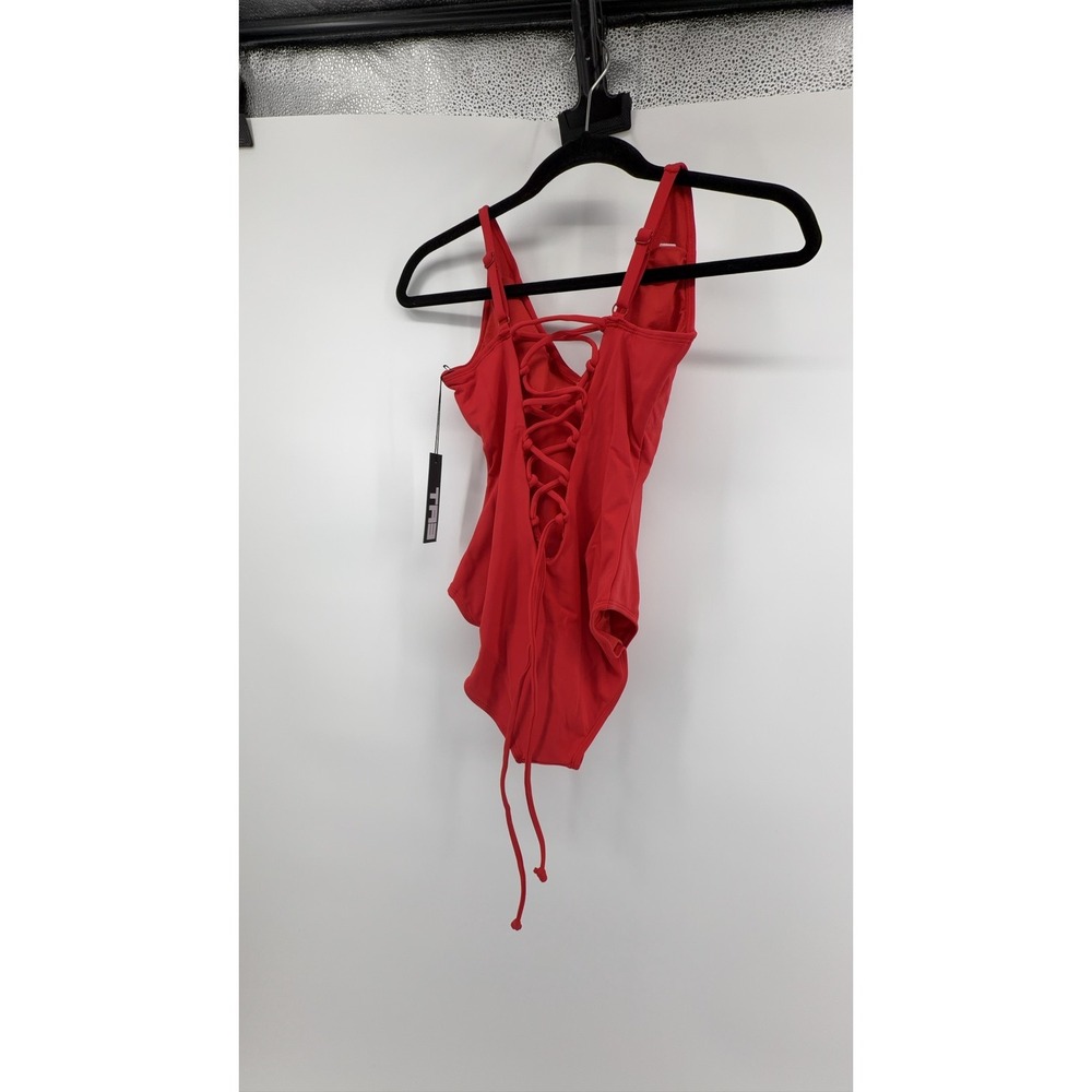 TA3 Plungey Red XS SHORT One Piece Swimsuit Tummy Control‎ Slimming - Picture 4 of 4